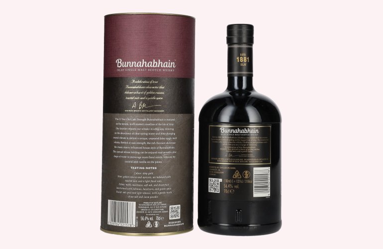Bunnahabhain 12 Years Old Islay Single Malt Cask Strength Edition 2025 56,4% Vol. 0,7l en boîte cadeau