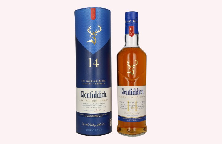 Glenfiddich 14 Years Old OUR BOURBON BARREL RESERVE 43% Vol. 0,7l en boîte cadeau