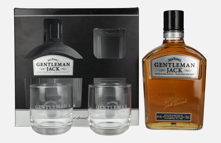 Jack Daniel's GENTLEMAN JACK Tennessee Whiskey 40% Vol. 0,7l in Giftbox with 2 glasses