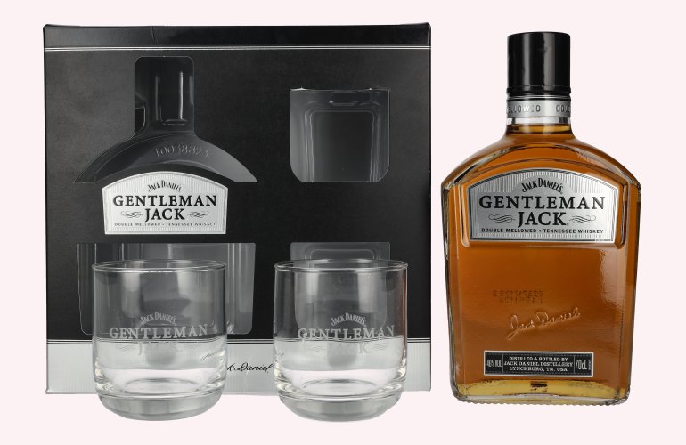 Jack Daniel's GENTLEMAN JACK Tennessee Whiskey 40% Vol. 0,7l in geschenkverpakking met 2 Bril