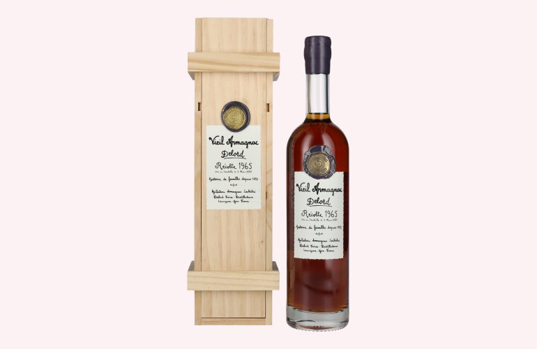 Vieil Armagnac Delord Vintage Récolte 1965 40% Vol. 0,7l in Holzkiste