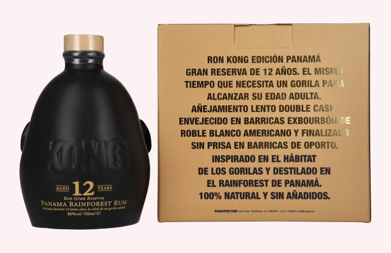 Kong 12 Years Old Rainforest Spiced Rum 40% Vol. 0,7l in Giftbox