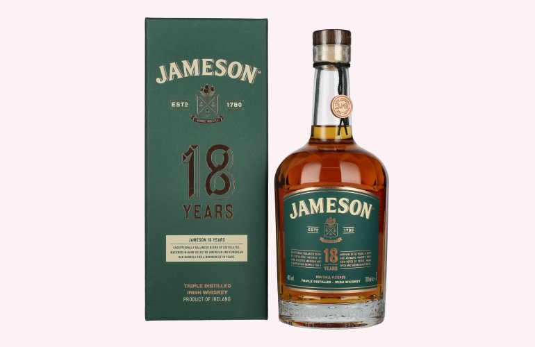 Jameson 18 Years Old Triple Distilled Irish Whiskey 46% Vol. 0,7l en boîte cadeau