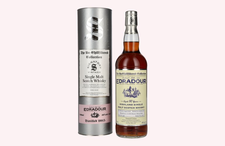 Signatory Vintage Edradour 10 Years Old The Un-Chillfiltered 2015 46% Vol. 0,7l in Geschenkbox