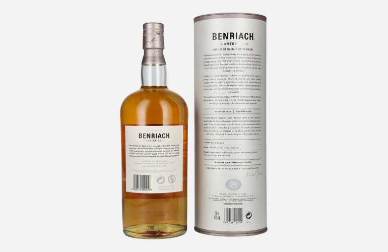 The BenRiach CLASSIC QUARTER CASKS Single Malt Scotch Whisky 46% Vol. 1l in geschenkverpakking