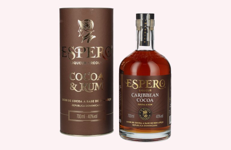 Ron Espero Caribbean Cocoa & Rum Liqueur 40% Vol. 0,7l in Giftbox