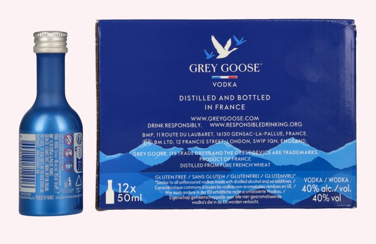 Grey Goose Vodka 40% Vol. 12x0,05l Alu