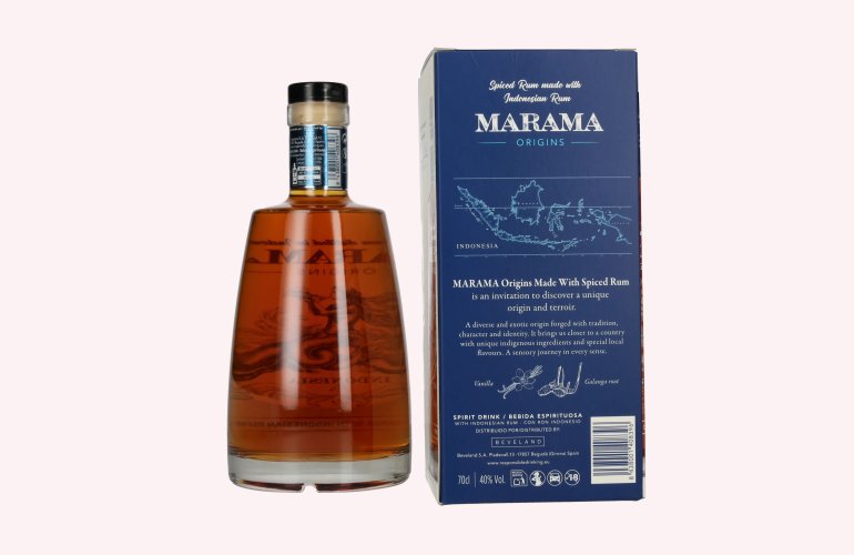 Marama ORIGINS Indonesian Spiced Rum 40% Vol. 0,7l in Geschenkbox