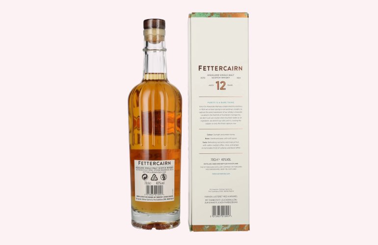 Fettercairn 12 Years Old Highland Single Malt Scotch Whisky 40% Vol. 0,7l in geschenkverpakking