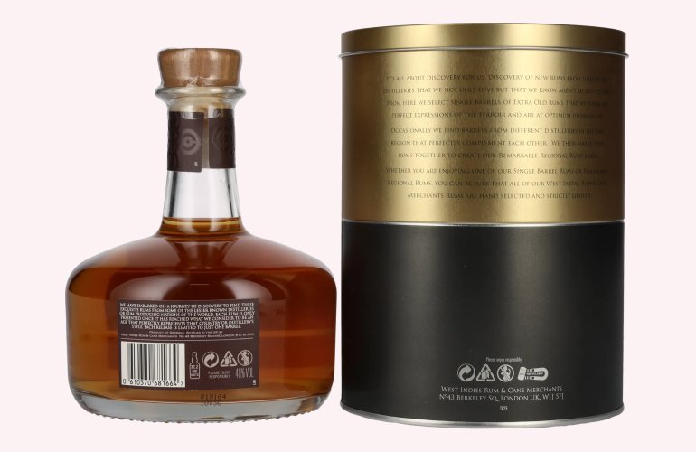 Rum & Cane GRENADA XO Single Cask Rum 46% Vol. 0,7l in Tinbox