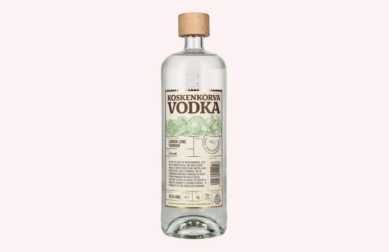 Koskenkorva Vodka LEMON LIME YARROW Flavoured 37,5% Vol. 1l