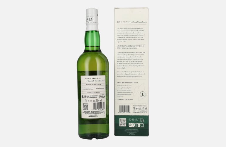 Laphroaig 12 Years Old Travel Exclusive Islay Single Malt Scotch Whisky 46% Vol. 0,7l in Giftbox
