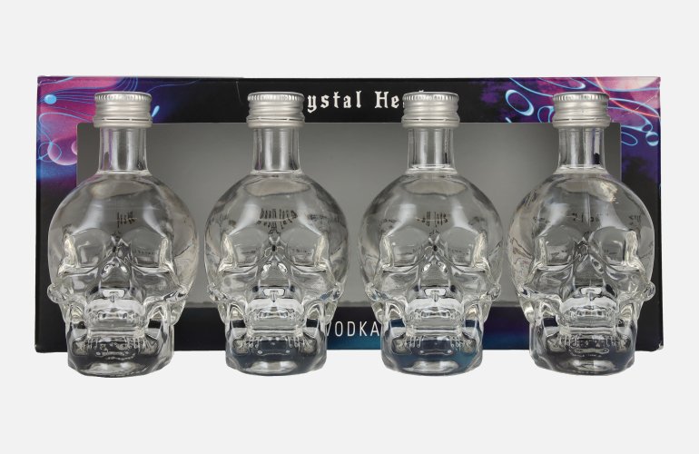 Crystal Head Vodka 40% Vol. 4x0,05l en boîte cadeau