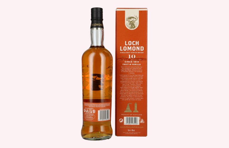 Loch Lomond 10 Years Old Single Malt Fruit and Vanilla Whisky 40% Vol. 0,7l en boîte cadeau