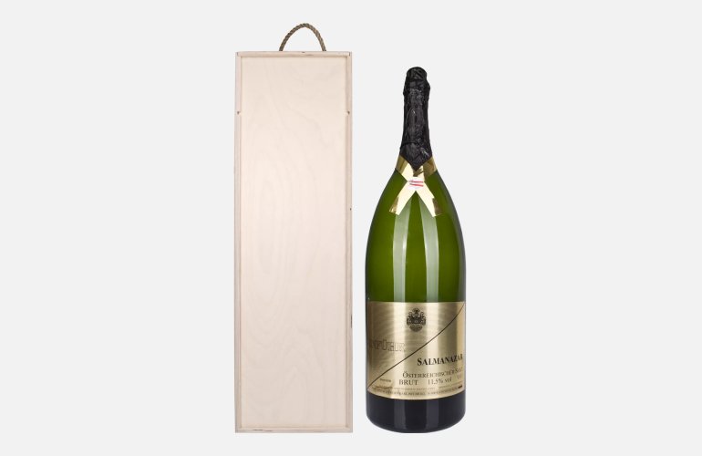 Inführ Salmanazar Sekt Brut 12% Vol. 9l in Holzkiste