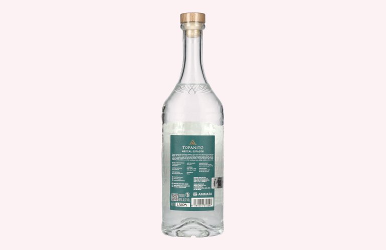 Topanito Mezcal Artesanal Blanco 100% Mague Espadín 40% Vol. 0,7l