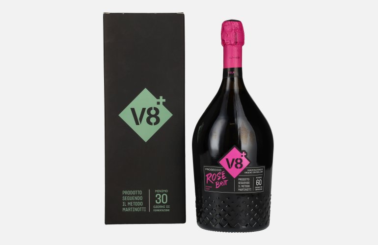 V8+ LELE Prosecco Rosé Brut Millesimato DOC 2022 11% Vol. 1,5l in geschenkverpakking