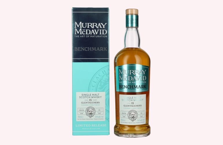 Murray McDavid BENCHMARK 15 Years Old GLENTAUCHERS Cognac Cask Finish 2009 54,1% Vol. 0,7l en boîte cadeau