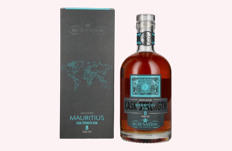 Rum Nation Mauritius 8 Years Old Cask Strength Rum Limited Edition 54,9% Vol. 0,7l in Giftbox
