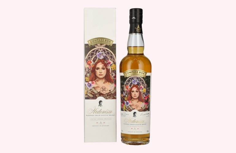 Compass Box HEDONISM Blended Grain Scotch Whisky Limited Annual Release 2026 46% Vol. 0,7l en boîte cadeau