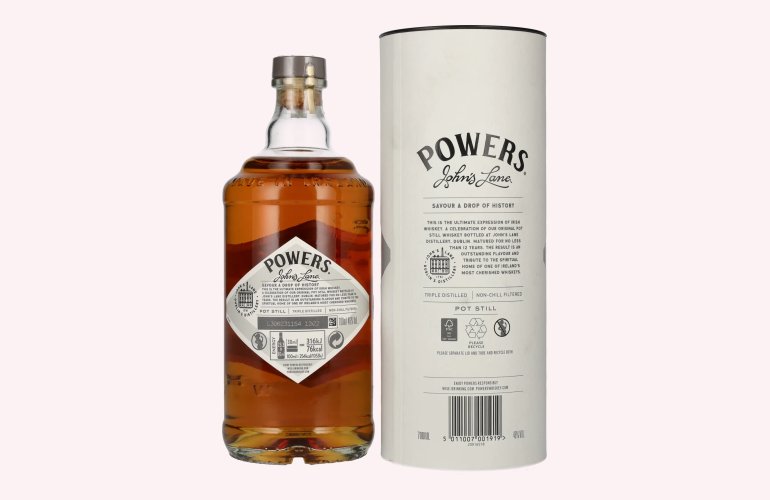 Powers 12 Years Old JOHN'S LANE Single Pot Still Irish Whiskey 46% Vol. 0,7l en boîte cadeau