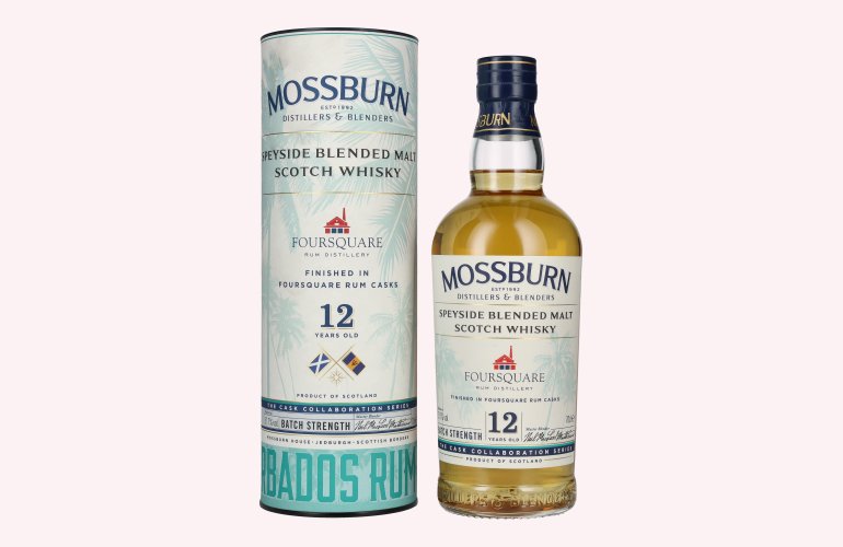 Mossburn FOURSQUARE 12 Years Old Rum Casks Whisky Batch Strength 57,7% Vol. 0,7l in geschenkverpakking