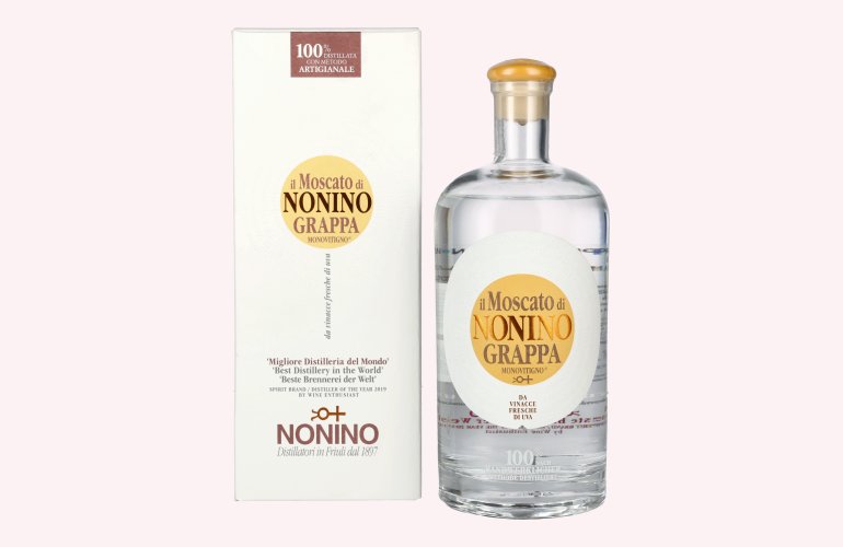 Nonino Grappa Monovitigno il Moscato 41% Vol. 0,7l in geschenkverpakking