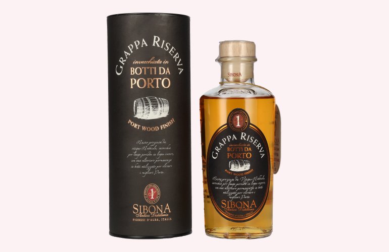 Sibona GRAPPA RISERVA Botti da PORTO 40% Vol. 0,5l in Giftbox