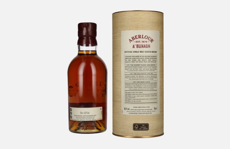 Aberlour A'BUNADH Original Cask Strength Batch No. 78 60,7% Vol. 0,7l in geschenkverpakking