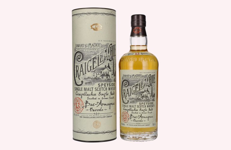 Craigellachie 13 Years Old Bas Armagnac Cask Finish Speyside Single Malt 46% Vol. 0,7l en boîte cadeau