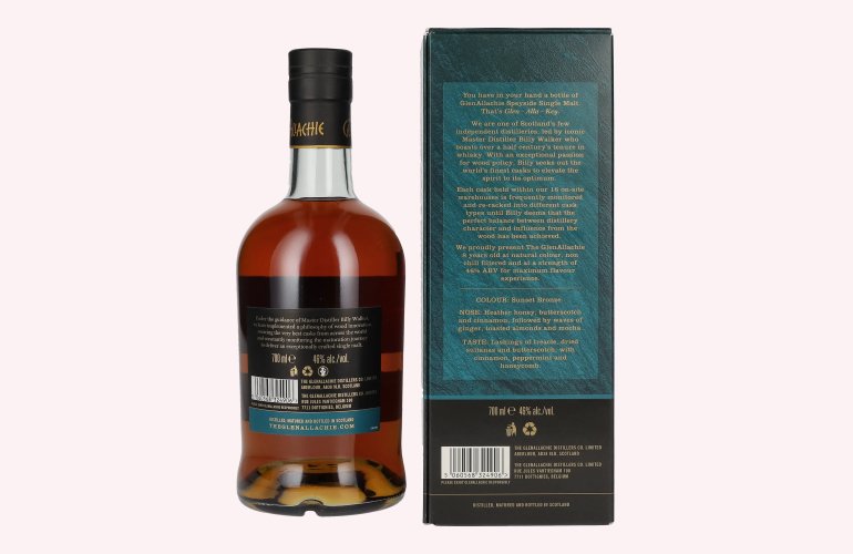 The GlenAllachie 8 Years Old Speyside Single Malt 46% Vol. 0,7l in Geschenkbox