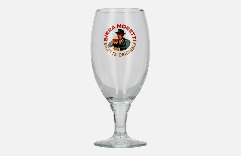Birra Moretti Glas mit Eichung 0,2l