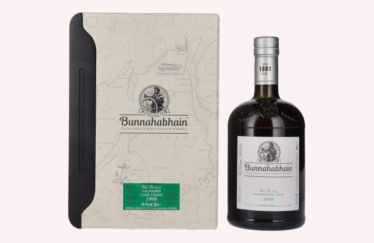 Bunnahabhain Fèis Ìle CALVADOS CASK FINISH 1998 49,7% Vol. 0,7l in Geschenkbox