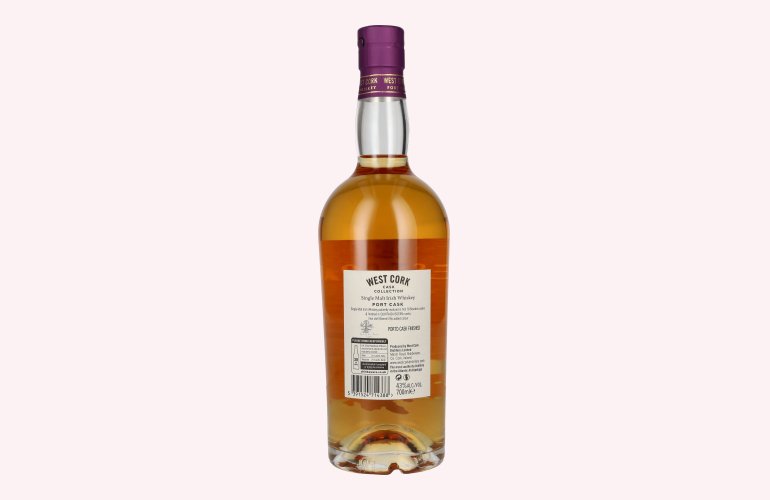 West Cork Single Malt Irish Whiskey PORT CASK FINISHED 43% Vol. 0,7l