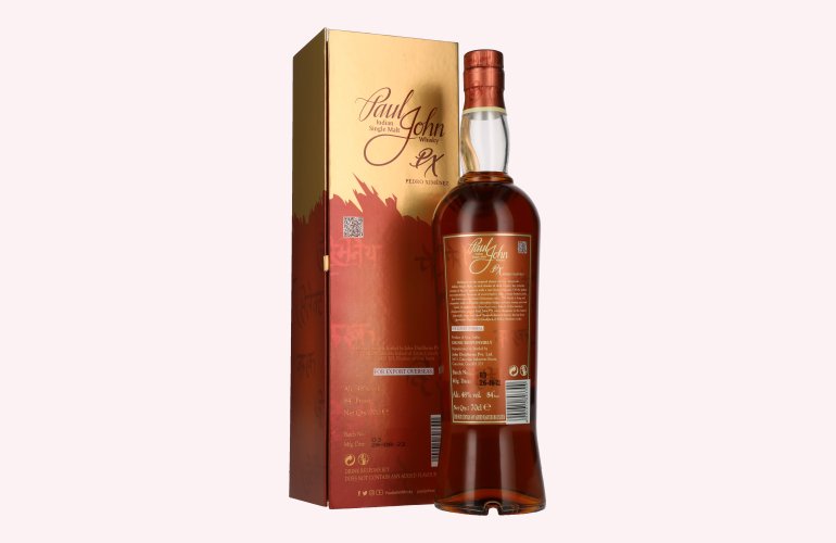 Paul John PX SELECT CASK Indian Single Malt Whisky 48% Vol. 0,7l in geschenkverpakking