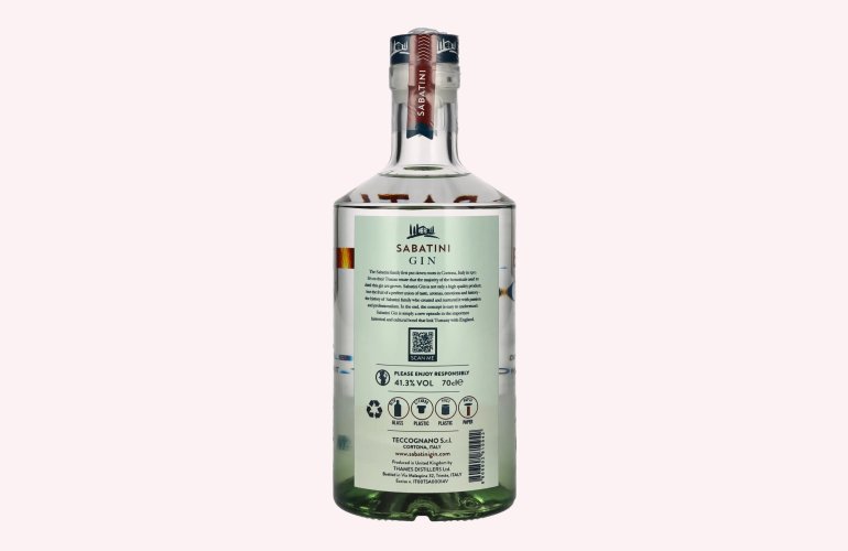 Sabatini Gin London Dry Gin 41,3% Vol. 0,7l