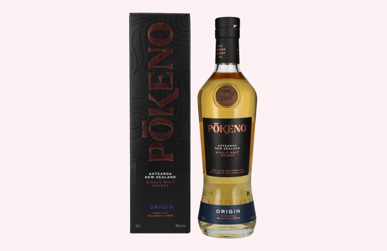 Pōkeno Origin Aotearoa New Zealand Single Malt Whisky 43% Vol. 0,7l in Geschenkbox