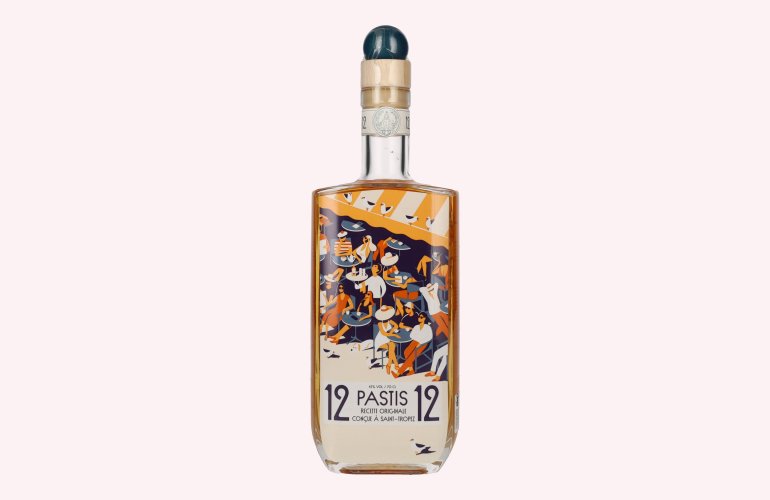 Pastis 12/12 Recette Originale Conçue à Saint-Tropez 45% Vol. 0,7l