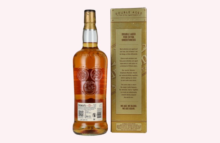 Dewar's 15 Years Old Double Aged Blended Scotch Whisky 40% Vol. 1l in Giftbox