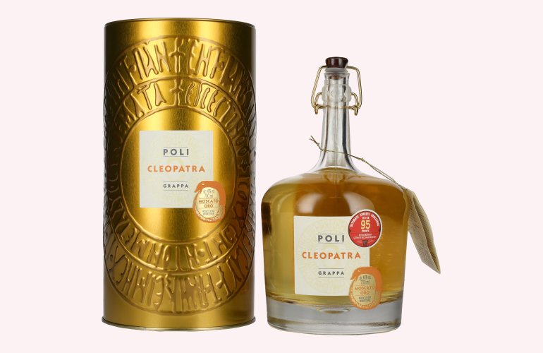 Poli Grappa Cleopatra Moscato Oro 40% Vol. 0,7l in Tinbox