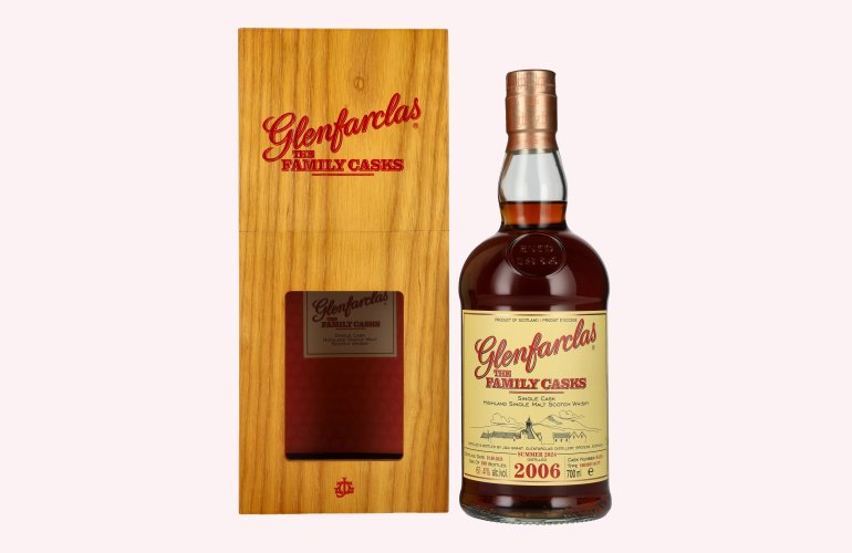 Glenfarclas THE FAMILY CASKS Single Cask SUMMER 2024 Sherry Butt #3418 2006 61,4% Vol. 0,7l in Holzkiste