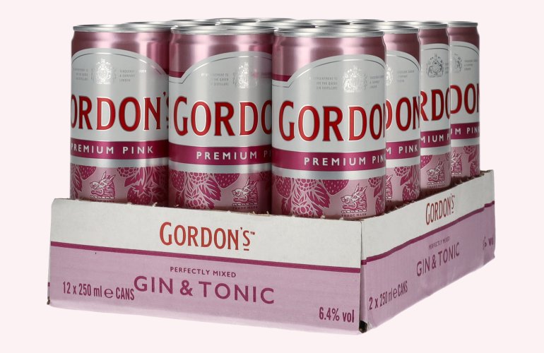 Gordon's Premium Pink Gin & Tonic 6,4% Vol. 12x0,25l Dosen Pfand