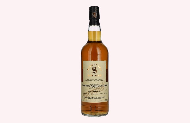 Signatory Vintage 100 Proof Edition CAMERONBRIDGE 16 Years Old Single Grain #3 2009 57,1% Vol. 0,7l