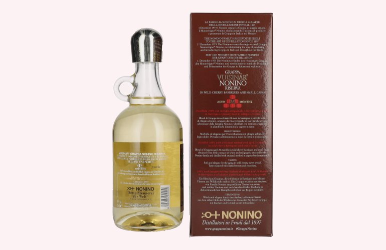 Nonino Grappa Vuisinâr Riserva 24 Mesi 41% Vol. 0,7l in geschenkverpakking