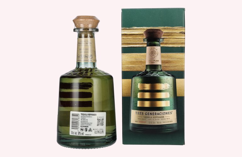 Tres Generaciones Tequila Reposado 100% Agave 38% Vol. 0,7l en boîte cadeau