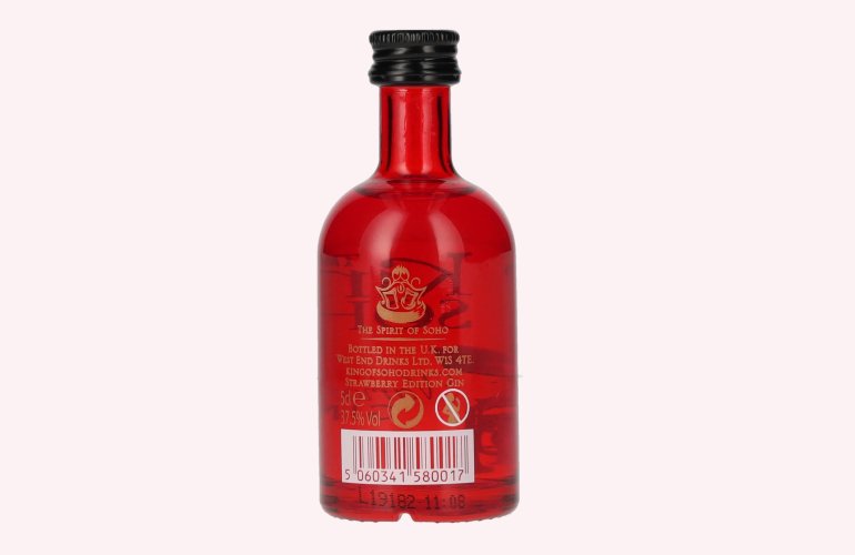 The King of Soho Variorum Gin Strawberry Edition 37,5% Vol. 0,05l
