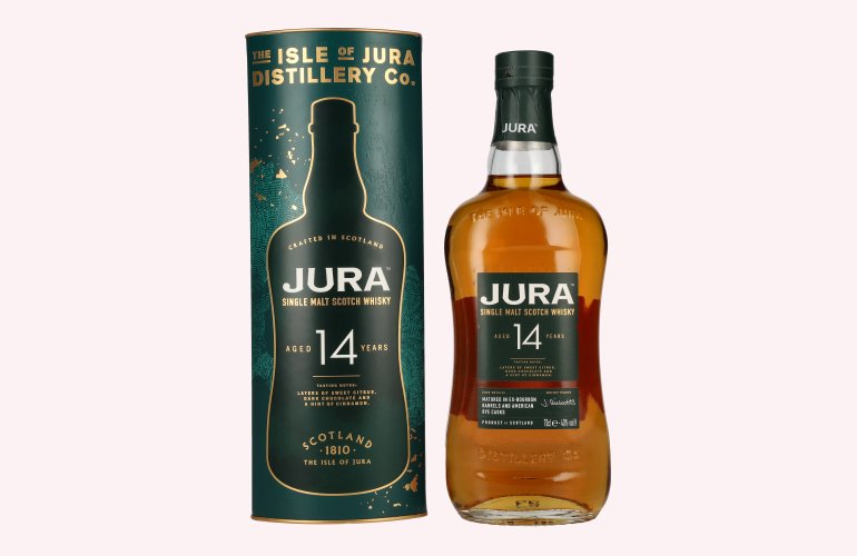 Jura 14 Years Old American Rye Cask Single Malt Scotch Whisky 40% Vol. 0,7l en boîte cadeau
