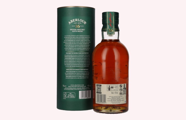 Aberlour 16 Years Old DOUBLE CASK MATURED 43% Vol. 0,7l in geschenkverpakking