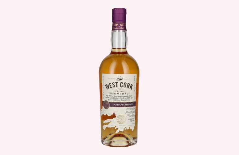 West Cork Single Malt Irish Whiskey PORT CASK FINISHED 43% Vol. 0,7l