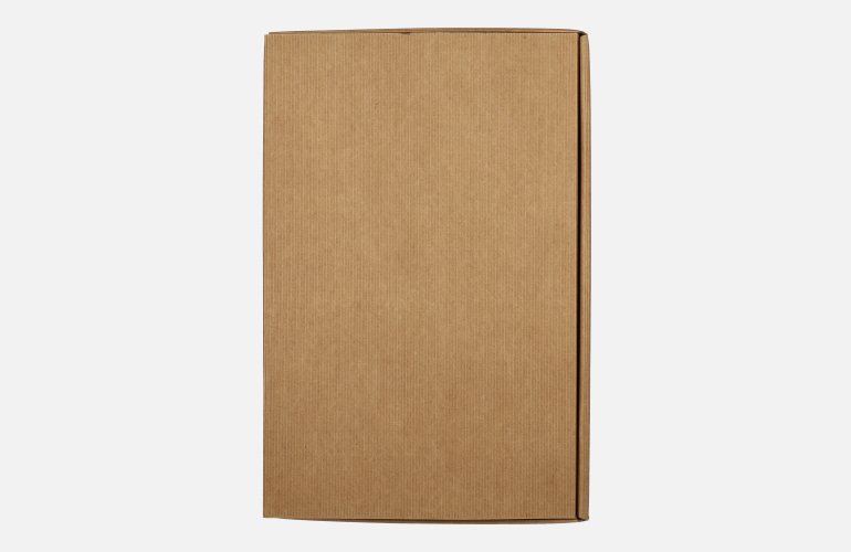 Präsentkarton NATUR offene Welle 6er 38 cm